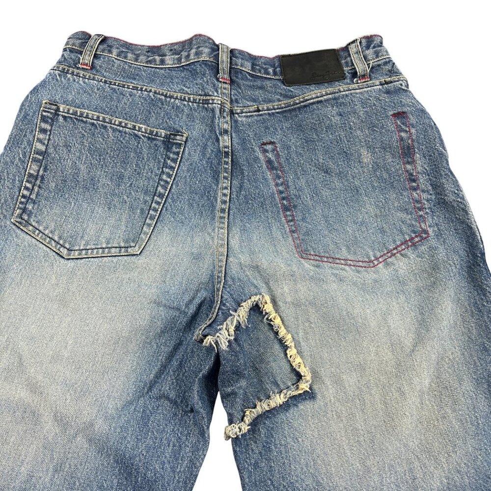 Sean John Jeans Baggy Patchwork Denim Y2K Size 32x32 Grunge Skater Hip Hop - Picture 3 of 12